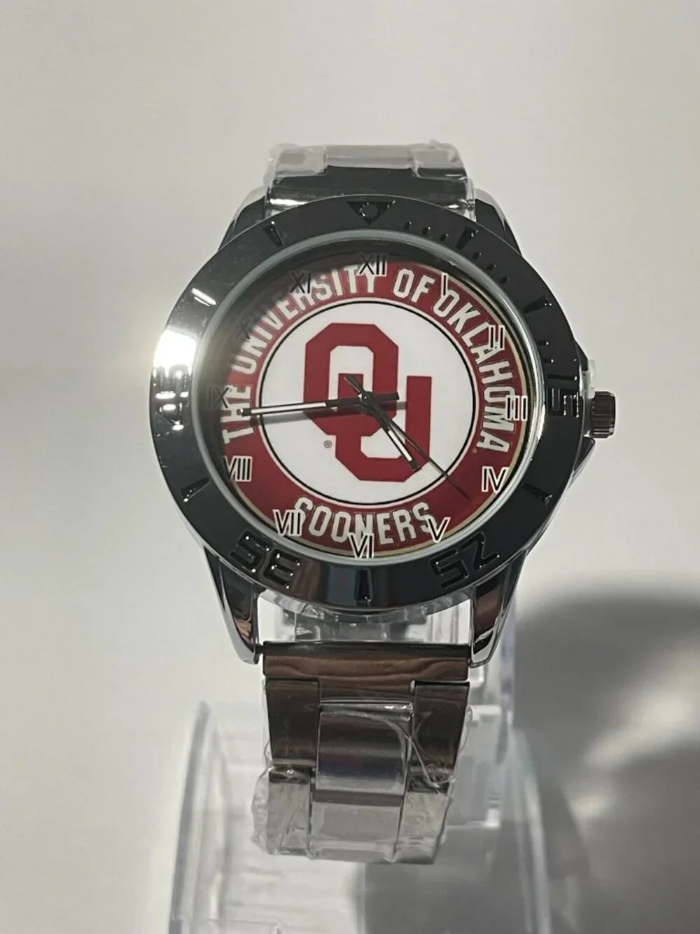 Oklahoma Sooners NCAA Stainless-Steel Men's Watch NEW
